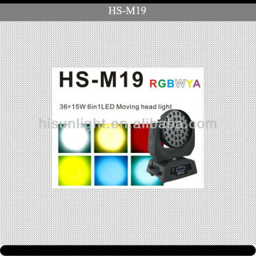 36*15w 6 in 1 LED beam moving head light