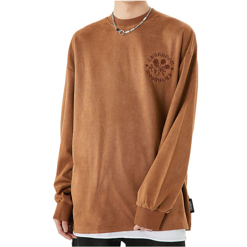 Pasangan Autumn Rose Letter Sweater Kru Leher Sweater