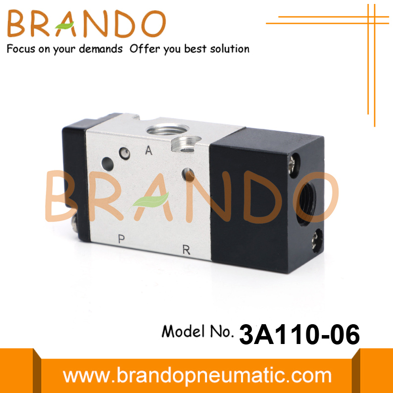 Details about   4A110-06 Air Piloted Pneumatic Valve For AirTAC 5 way 2 position 1/8" BSPT L 