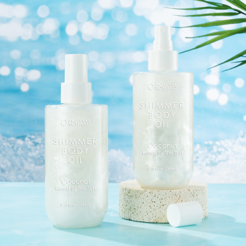Private Label Custom Logo Coconut Shimmer Body Oil for Enhancing Skin's Natural Beauty