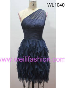 Short Cheap Pleated Chiffon Prom Dresses