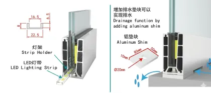 Aluminum Frame Full Glass Guardrail Fall Protection