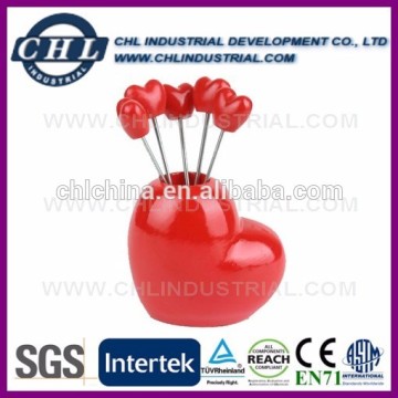 Heart shape polyresin fork for sale