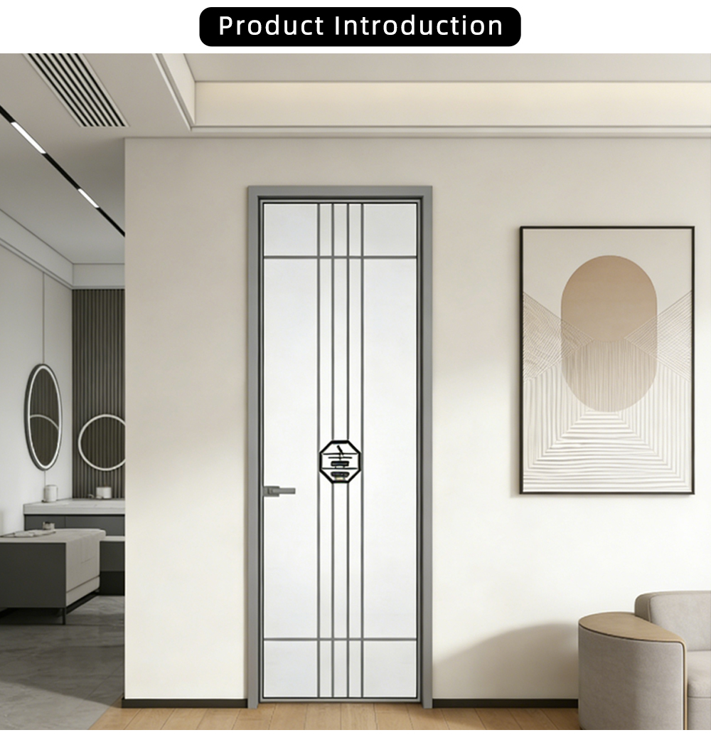 Chinese Style Grid Double Glazed Swing Door YJ-R030 X