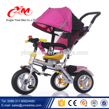 Fashional Metal Child Tricycle with big rubber wheels/2 seat Child Tricycle/Best sell Kid Tricycle with two Brake