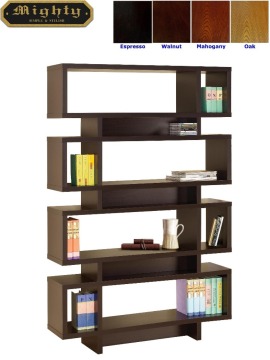 4 Tiered Hollow Core Contemporary Modern Wooden Bookshelves