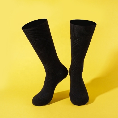 10 pairs breathable classical mid-calf black cotton socks men business