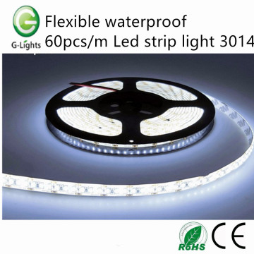 Flexible waterproof 60pcs/m Led strip light 3014