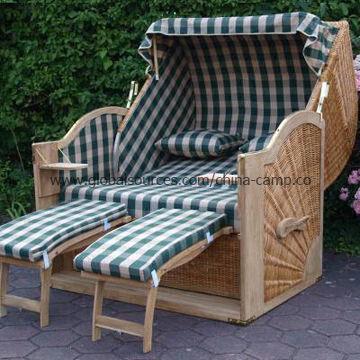 Wicker-roofed Beach Chair, Made of 270D Polyester, Measures 160 x 120 x 90cm