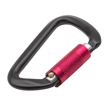 Wholesale Heavy Duty 26KN Metal Aluminum Auto Locking Climbing Spring Carabiner Clips Snap Hooks