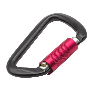 Wholesale Heavy Duty 26KN Metal Aluminum Auto Locking Climbing Spring Carabiner Clips Snap Hooks