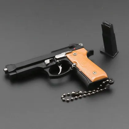 Realistic Fuya Beretta 92F Mini Gun Keychain with Movable Parts