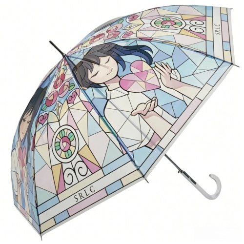 Parapluie droit transparent pour les déplacements des dames