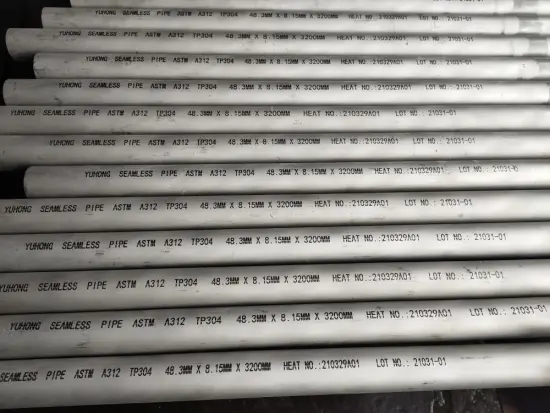 ASTM A312 TP304 SEAMLESS PIPE