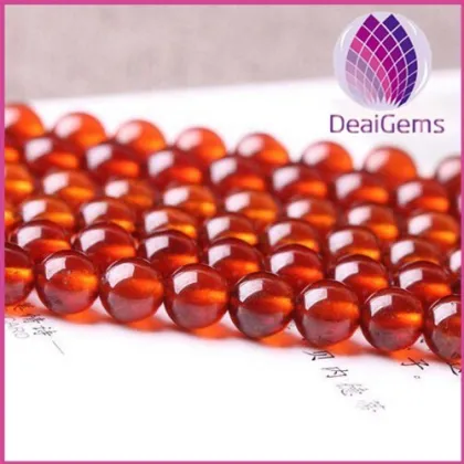 Natural natural orange mandarin garnet 4.5mm round trands beads