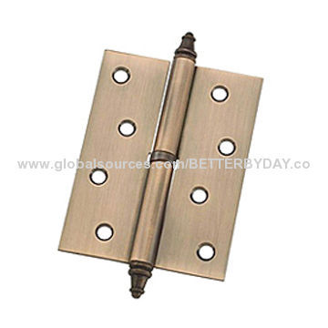 Butt iron lift-off door hinge hardware with chrome, brass and nickel colors