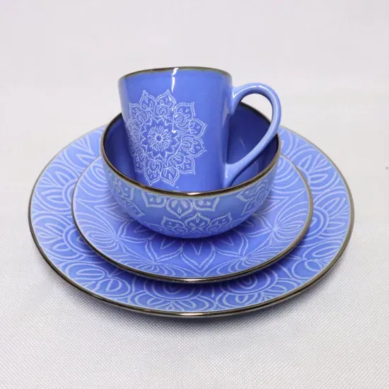 Orange Glaze Stoneware Dinner Set