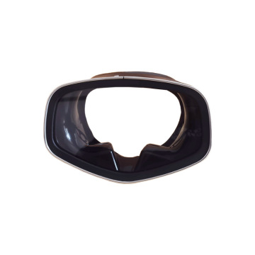 Professional Metal Frame Silicone Oval Diving Mask for Scuba Diving and Spearfishing - White & Black