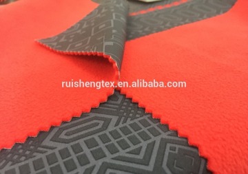 China supplier high quality characterist 75D4way stretch printing fabric bonded tpu bonded fleece