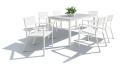 Κήπος PE Rattan καρέκλες και τραπέζι αλουμινίου