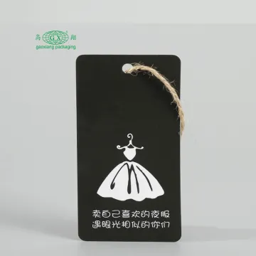 Black Cardboard Swing Tags - Blank Garment Hang Tags High Grade