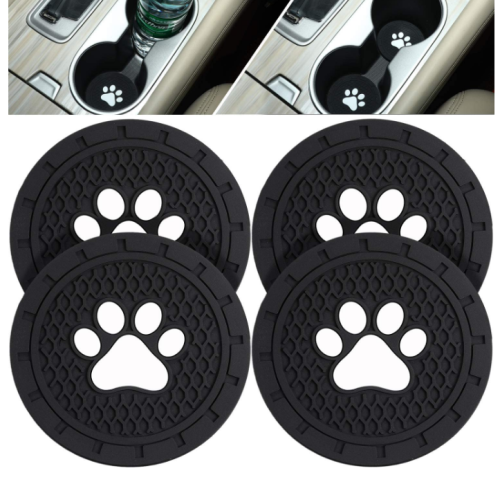 Custom Silicone Anti Slip Paw Car Coasters