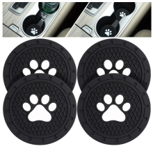 Custom Silicone Anti Slip Paw Car Coasters