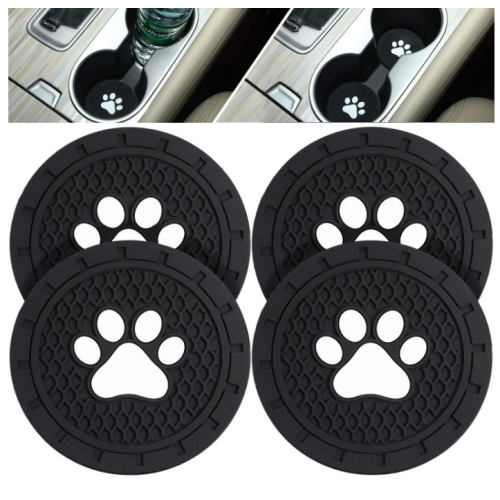 Custom Silicone Anti Slip Paw Car Coasters