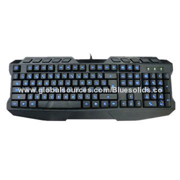 Factory Direct Selling Multimedia Keyboard, Can be Luminous in 3 Colors, Good Texture