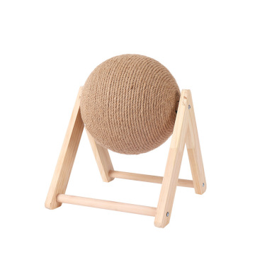 Hot Selling Durable Cat Tree with Wooden Stand and Sisal Ball Toy