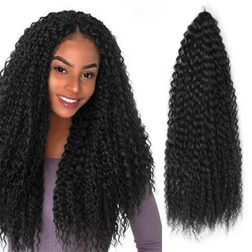 Afro Yaki Kinky Curly  Synthetic Crochet Hair for Black Women 30inch Long Braiding Hair Extensions Marley Hair