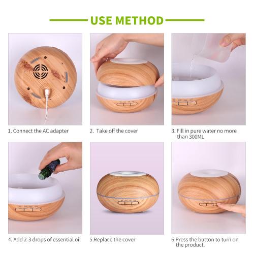300ml BPA Free Wooden Aroma Diffuser Air Humidifier