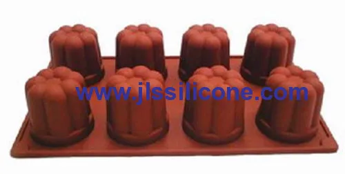 8 Cavity Bavarese Silicone Baking Molds And Bake Pan 