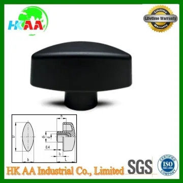 Wing knob with brass boss, threaded blind hole