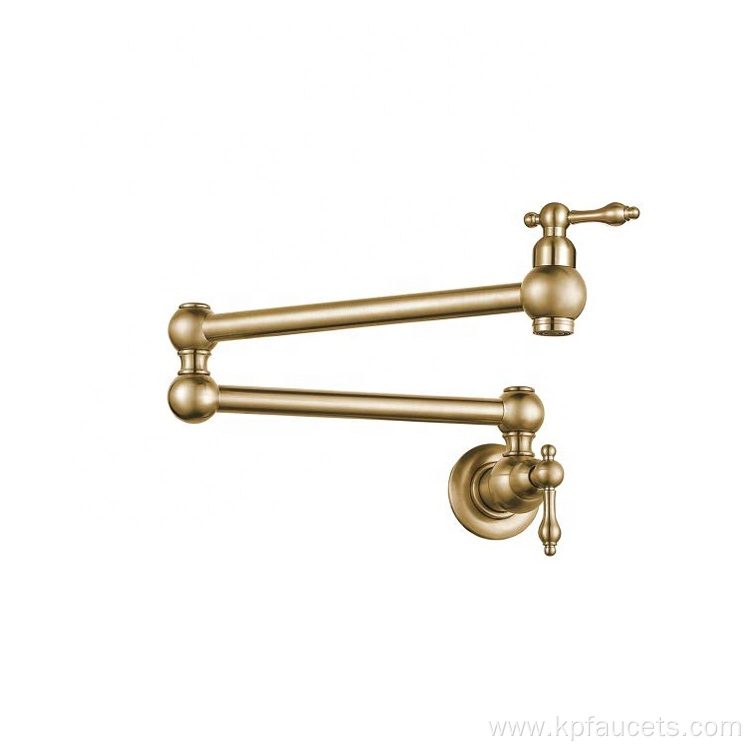 Matte Black Brass Wall Mount Kitchen Faucet