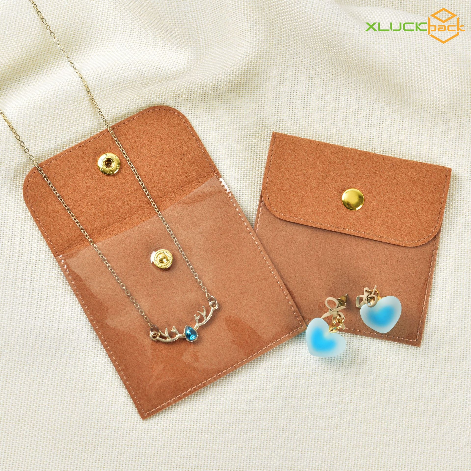 Deluxe Handcrafted Jewelry Pouch with Flap Closure