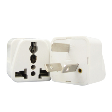 Aus Plug Australia 3 Pin White Plug Adapter with Universal Socket and Copper Conductor