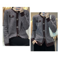 Small incense wind round neck knit cardigan