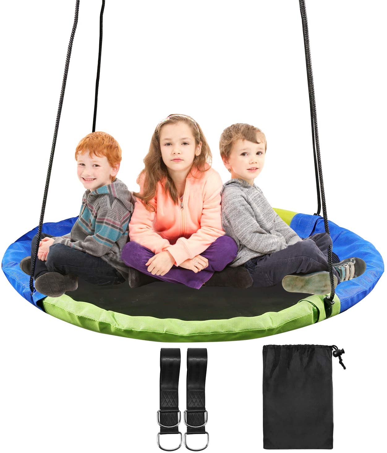 Swing de 40 polegadas de árvore para crianças para crianças, balanço ao ar livre