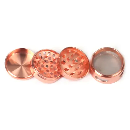 58mm golden metal smoke grinder drum shaped tobacco grinder 4 layers smoking accessories