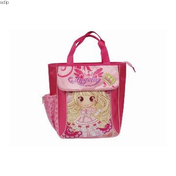 School bag for girl teenage handbag cartoon angel design Pink,hot pink