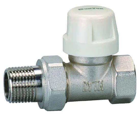 Brass male union female lockshield valve