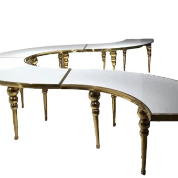 Modern S-Shape MDF Dining Table with Stainless Steel for Hotels and Homes
