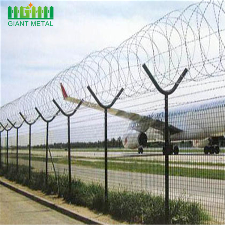 Razor Wire Security Welded Airport Perimeter Fence Panels