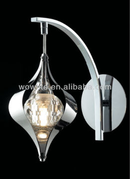 WOWLITE modern crystal bedside lamp in chromed finish B1191A-1