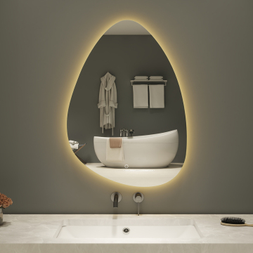 Touch Screen Smart Mirror with Human Body Induction for Bathroom