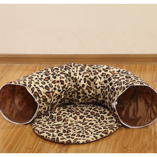 Jouet de lit de tunnel pour chien chat avec coussin