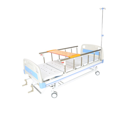 Equipamiento médico de metal 2 manivela cama de hospital manual.