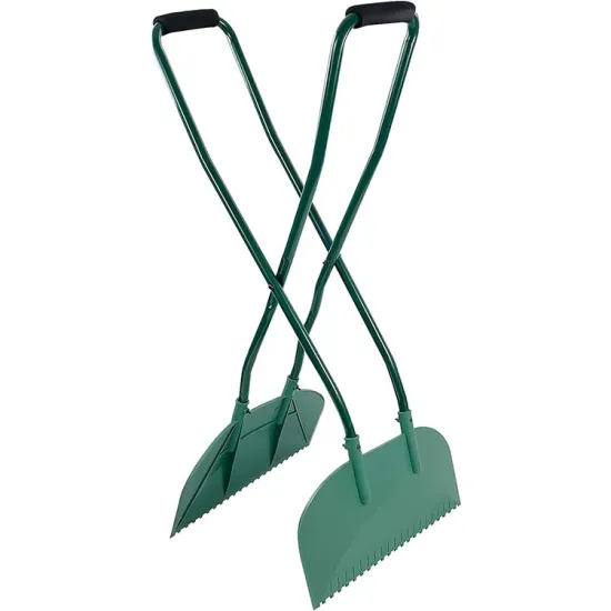 Professional Grade Green Long-Handled Leaf Grabber Rake: Heavy Duty Easy Pick-Up for Efficient Leaf and Grass Cutting Collection in Your Garden