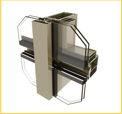 Powder Coated Curtain Wall